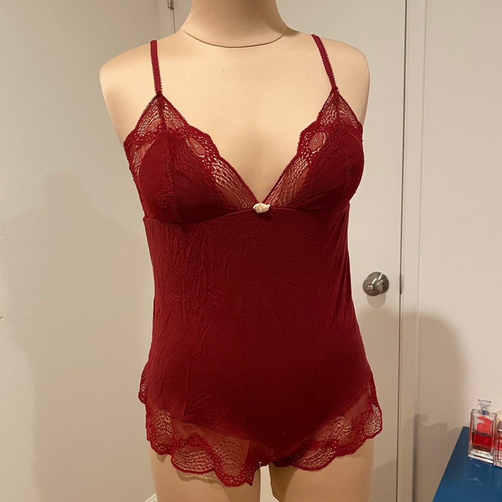 Eberjey Estelle stretch lace and jersey playsuit